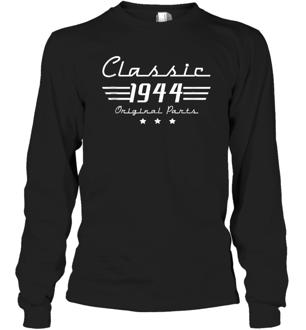 80Th Birthday 80 Year Old 80Th Vintage Classic 1944 Fathers Day Gifts Long Sleeve T Shirt