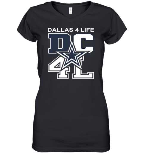 Dallas Cowboys 4 Life Women039S V Neck T Shirt