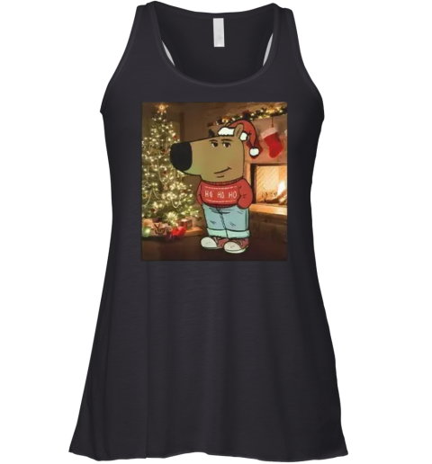 Chill Guy Meme Christmas Costume Racerback Tank