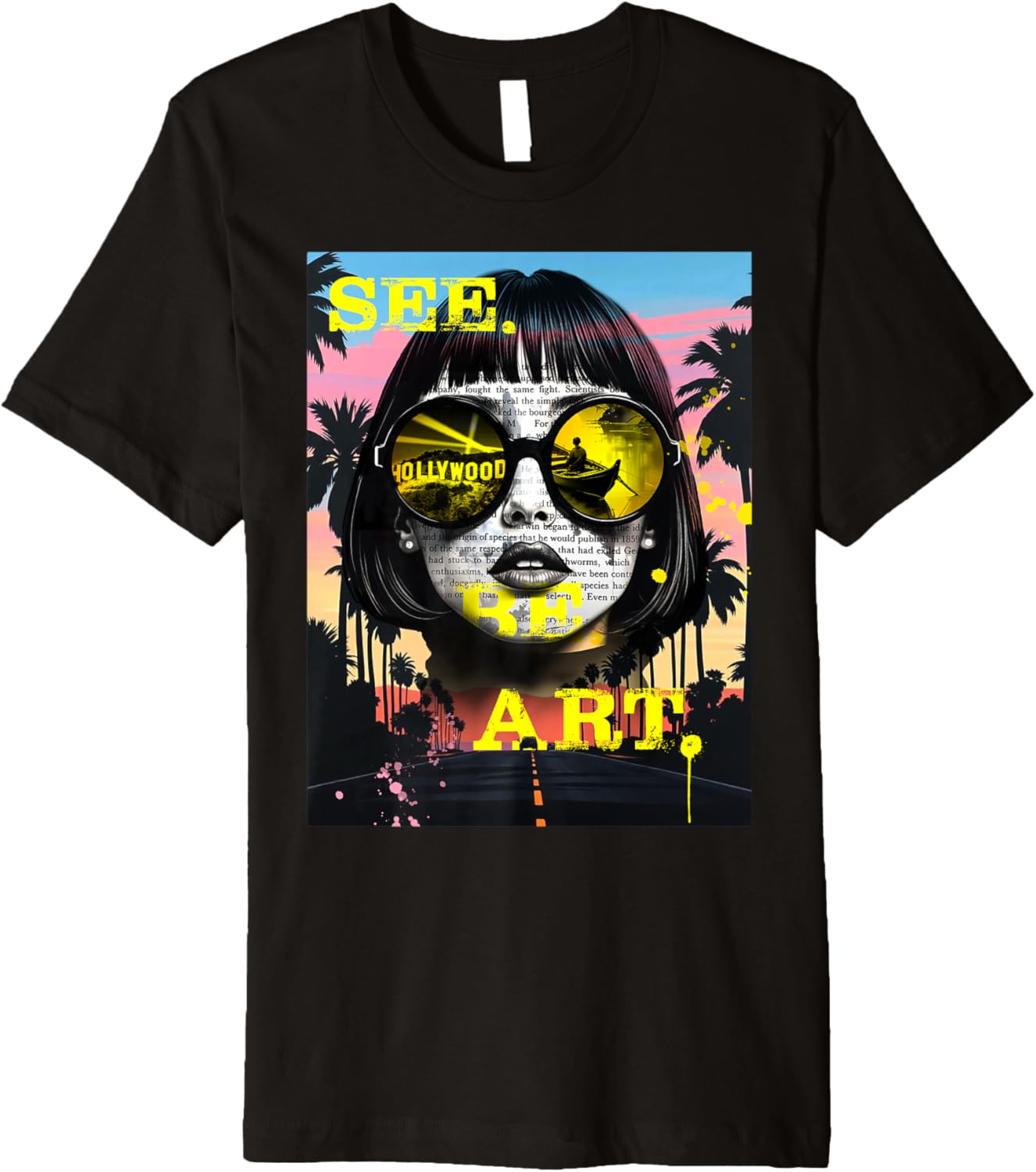 Hollywood Artistic Vision Modern Pop Art Retro California Premium