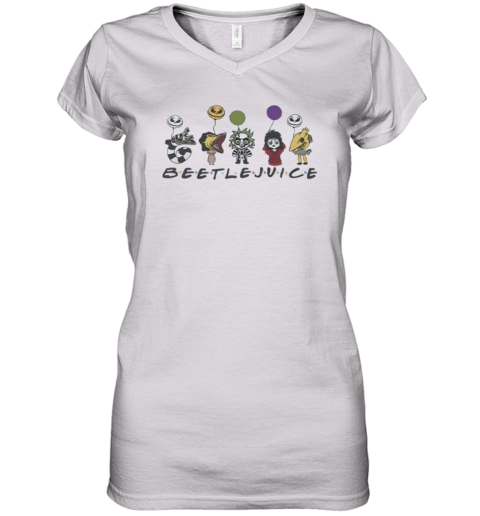 Beetlejuice Friends Halloween Women039S V Neck T Shirt