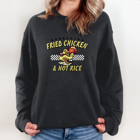 Akron Rubberducks Barberton Fried Chicken And Hot Rice Sweatshirt