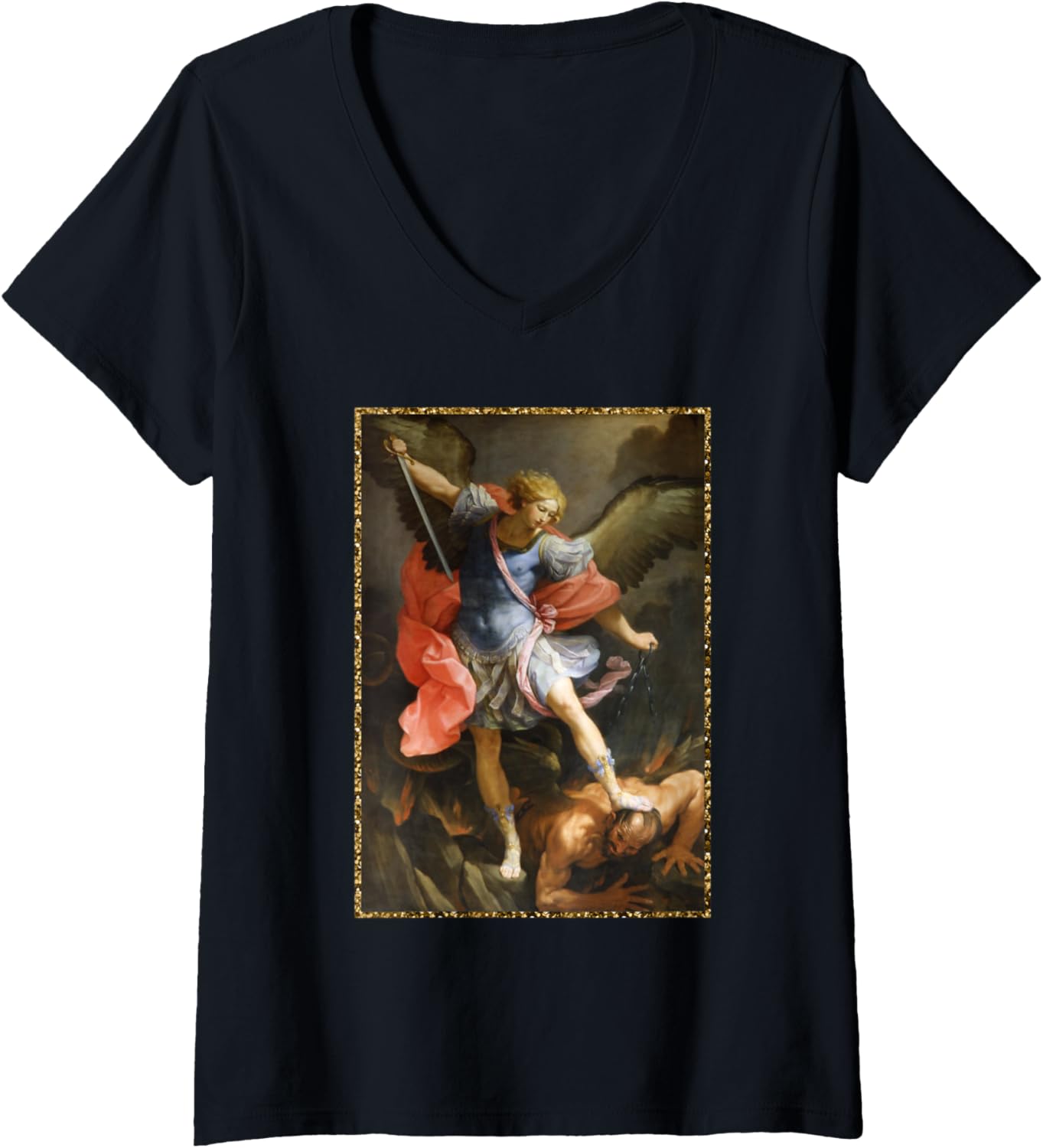 Archangel Michael \/ Miguel Arcangel \/ Saint Michael V-Neck