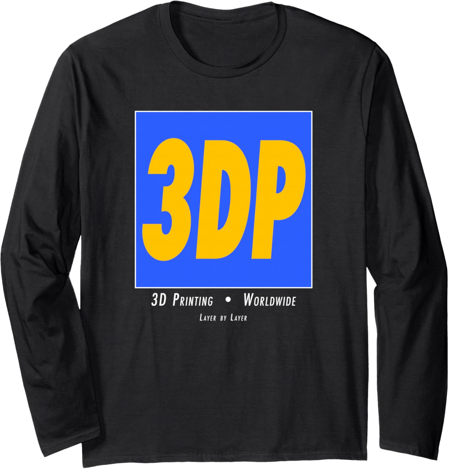 3D Printing 3DP Logo for Makers and Engineers Long Sleeve