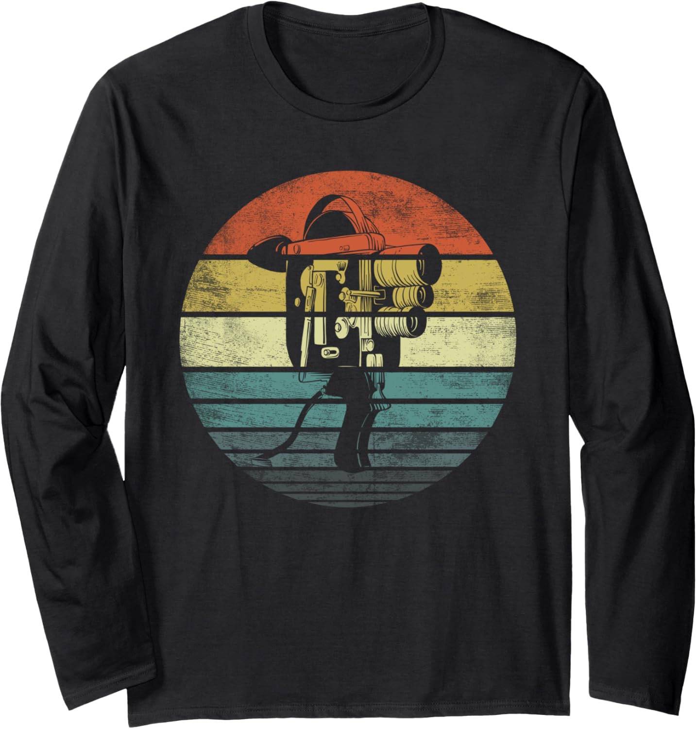 Cameraman Videographer Gifts Funny Retro Camera Filmmaker Long Sleeve