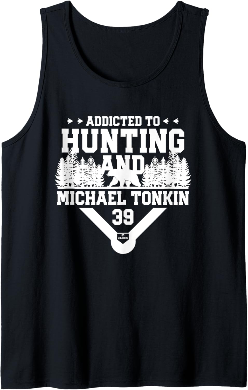 Addicted to Bear Hunting & Michael Tonkin Minnesota Baseball Tank Top
