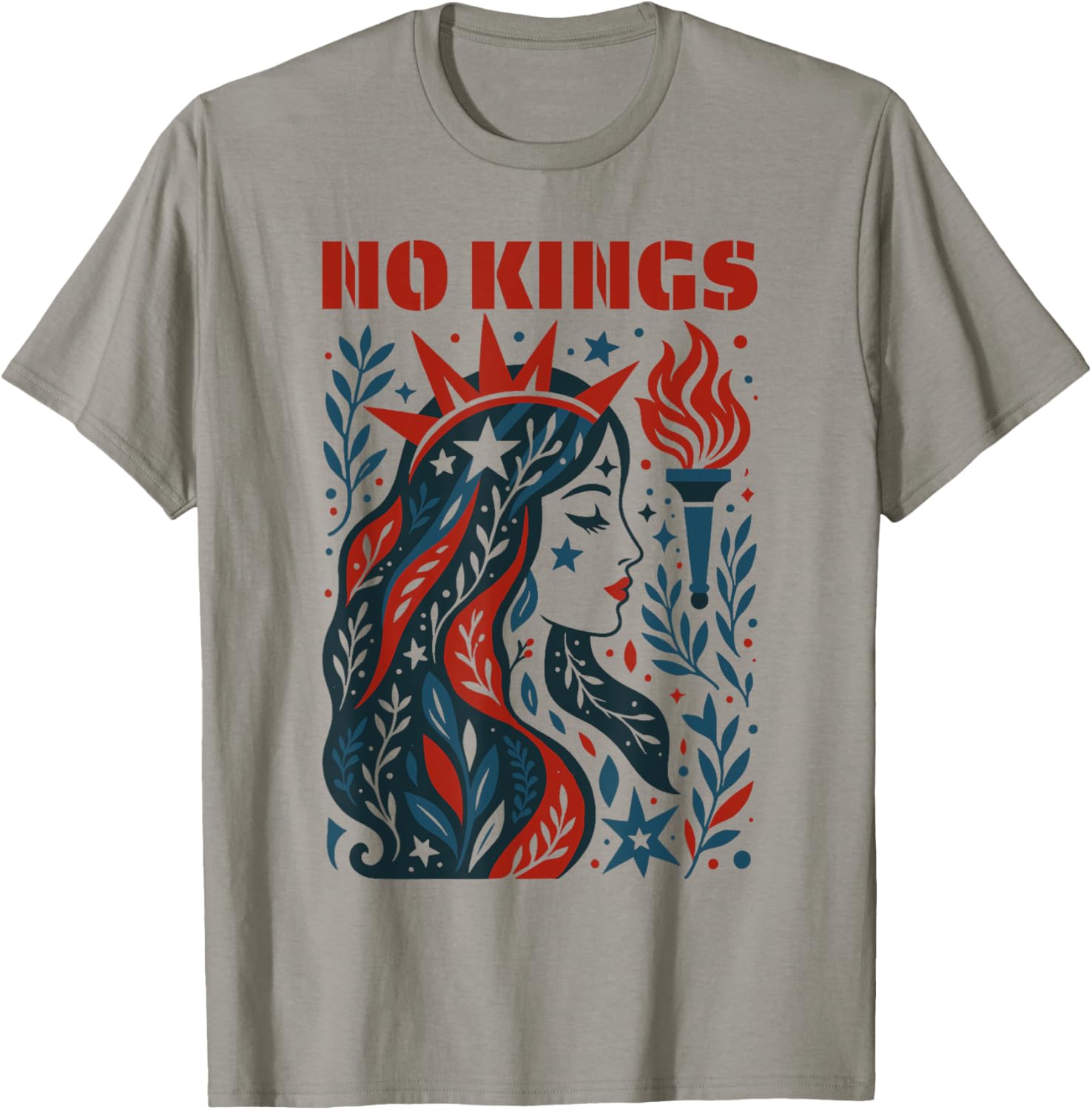 No Kings Retro Patriotic Woman Liberty Art 4th Of July