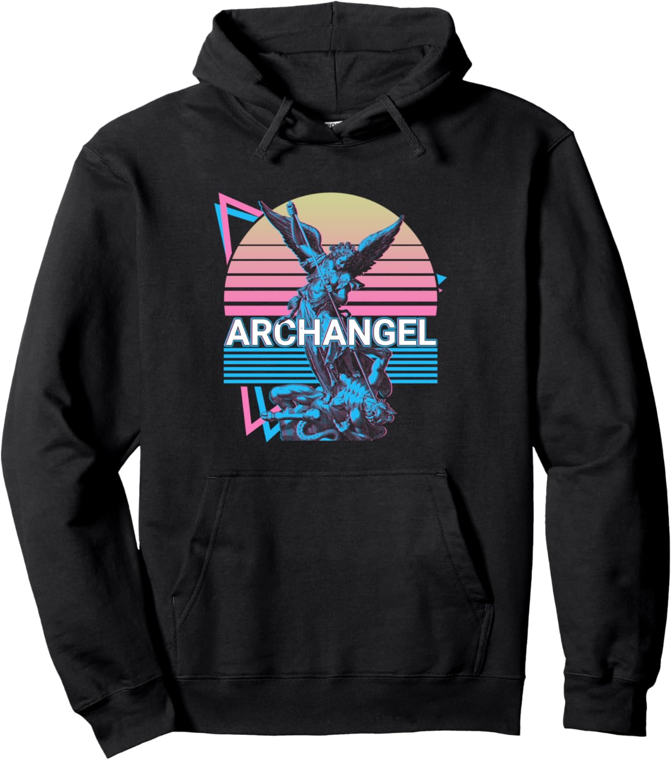 Archangel Michael Saint Michael Retro Pullover Hoodie
