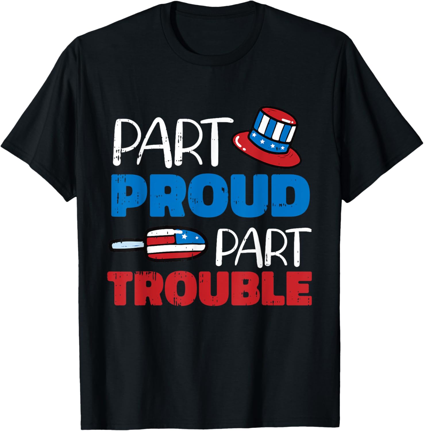 4th Of July Vintage American Flag Patriotic Trouble Maker