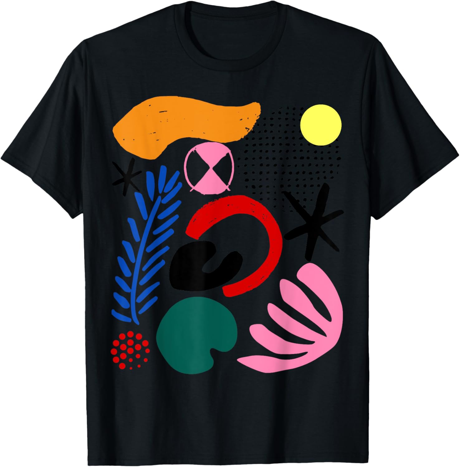 Abstract Gestural & Organic Fluid Shapes ART GIFT Modernist