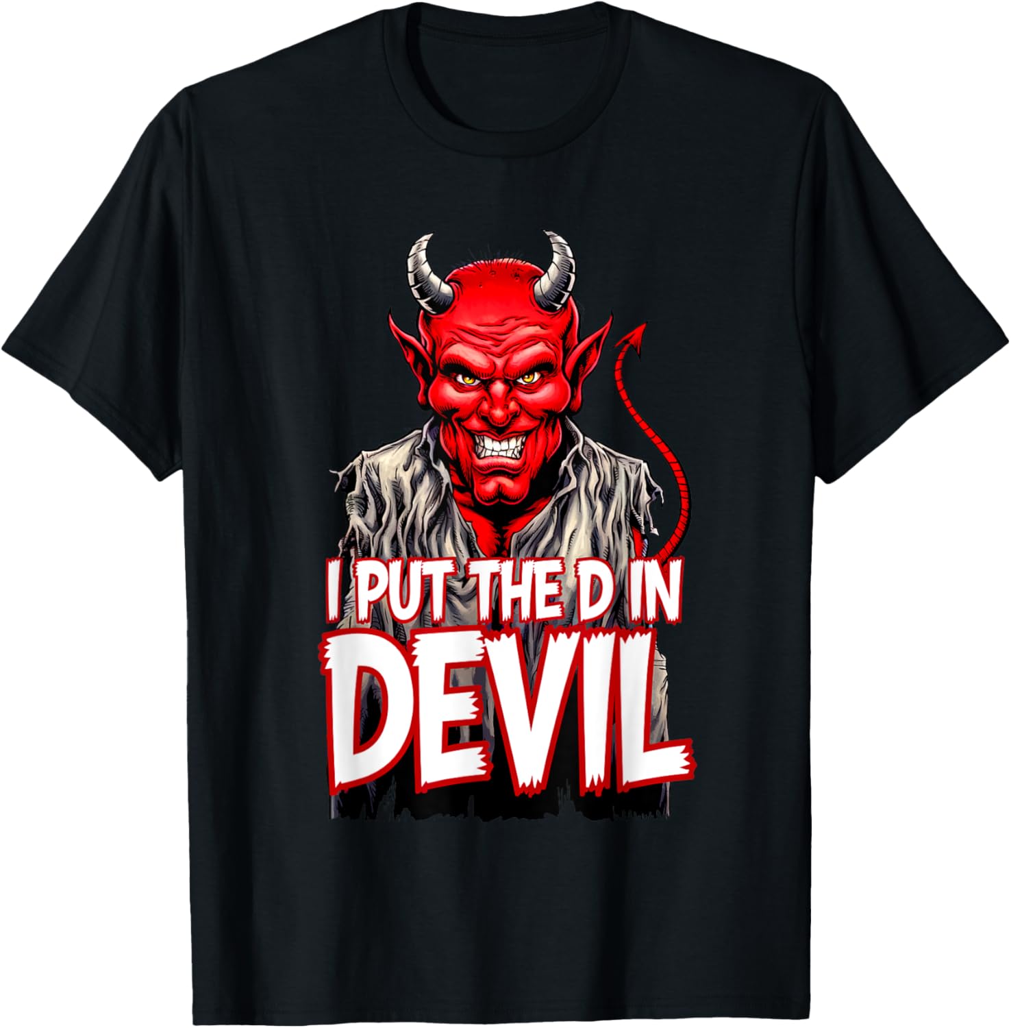 Adult Halloween I Put D In Devil Costume Trouble Maker Evil