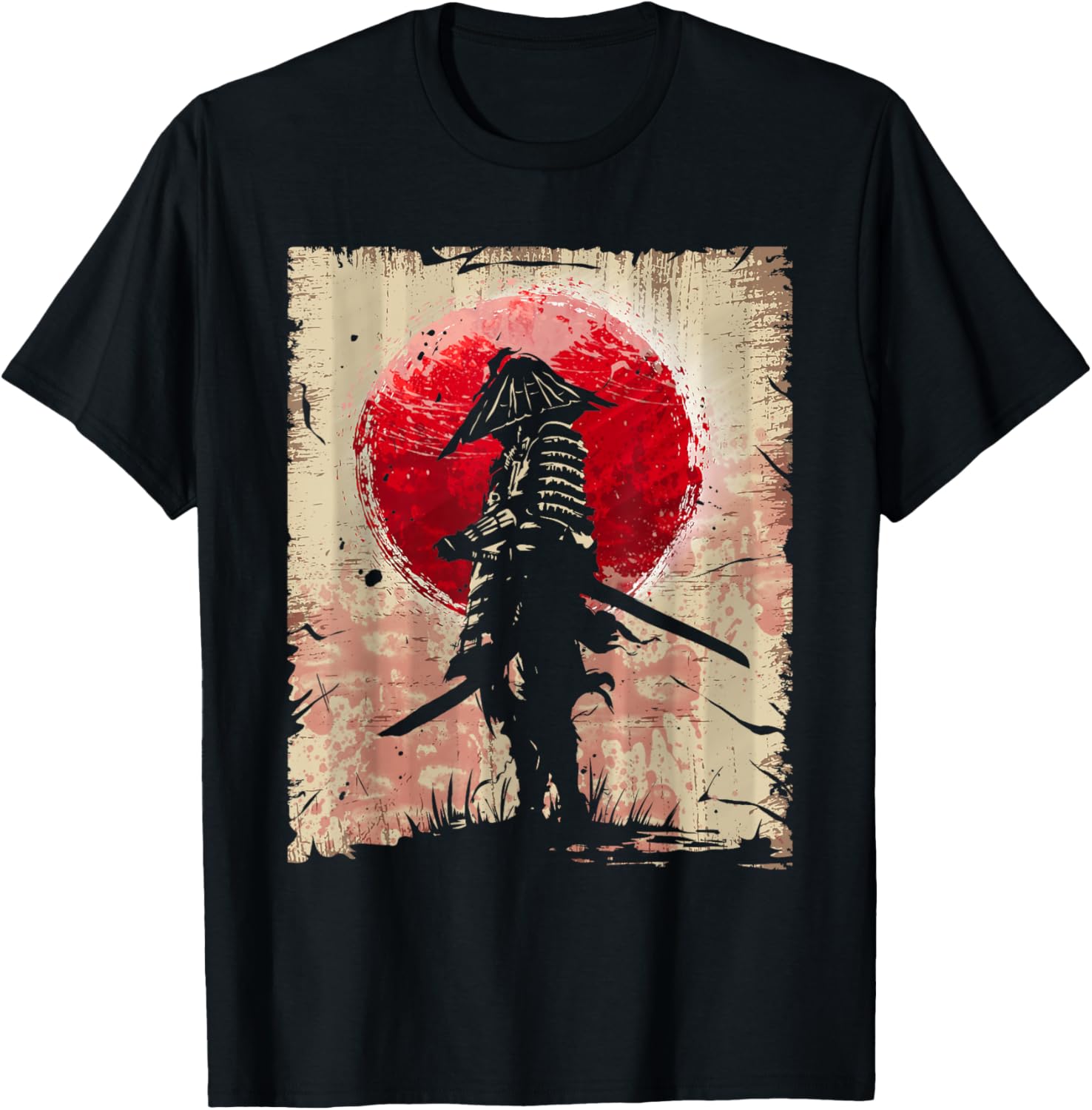 Japanese Art Samurai Vintage Fighter Retro Design