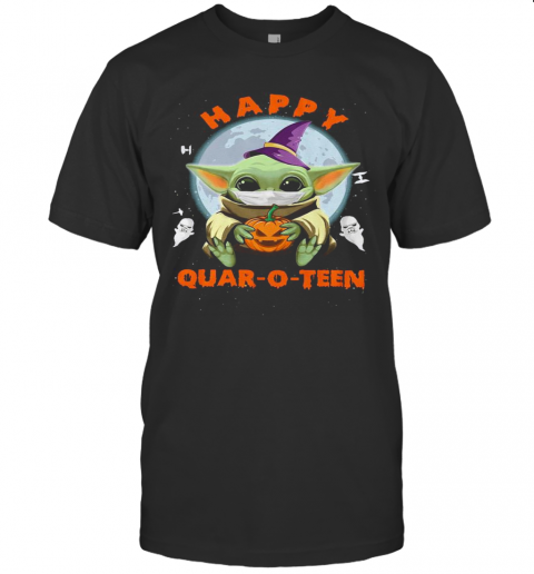 Baby Yoda Hug Pumpkin Happy Quar O Teen T Shirt