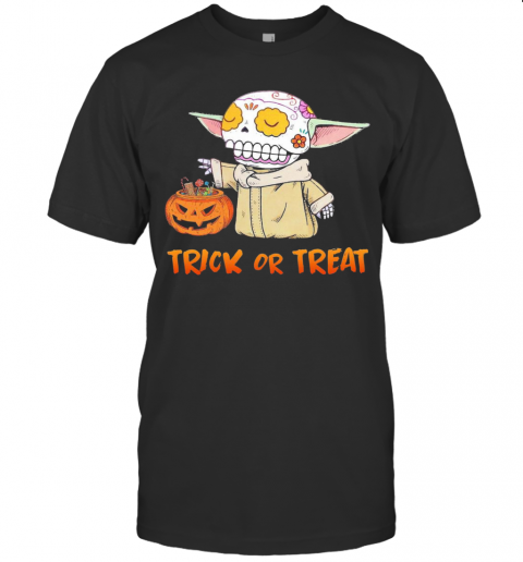Baby Yoda Pumpkin Trick Or Treat Halloween T Shirt