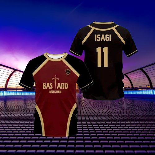 Blue Lock Anime Bastard Isagi Munich Football Shirt
