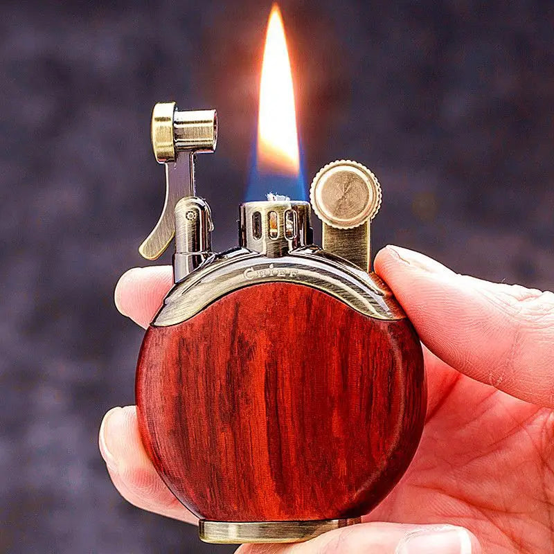 Classic Wood Amp Metal Oil Fuel Cigarette Lighter Husband Gift