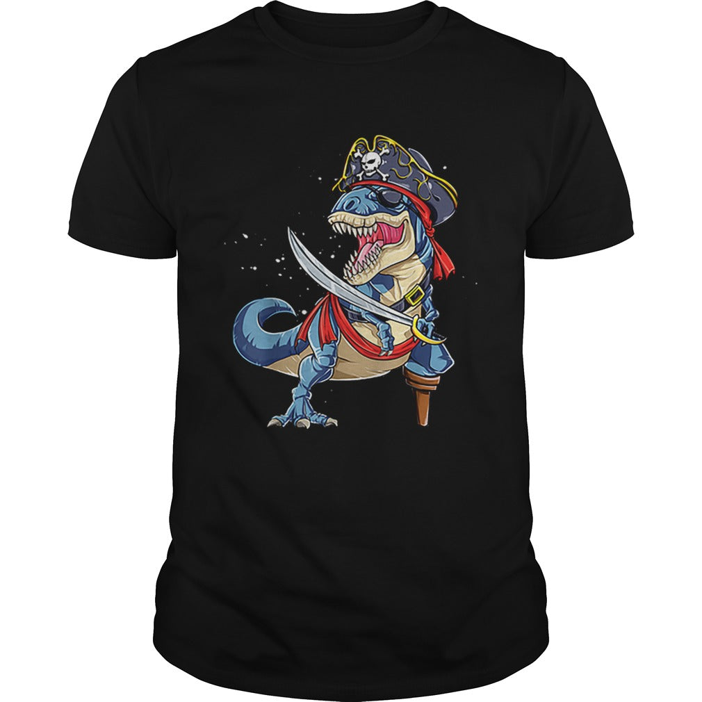 Dinosaur T rex Pirate Jolly Roger Halloween Gifts shirt