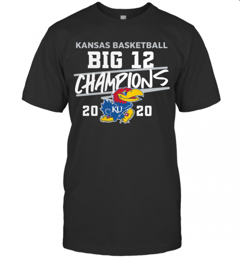 Kansas Jayhawks 2020 Big 12 Basketball Champions T Shirt