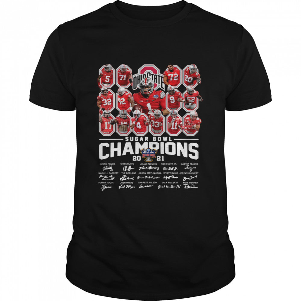 Ohio State sugar bowl Champions 2021 signatures shirt