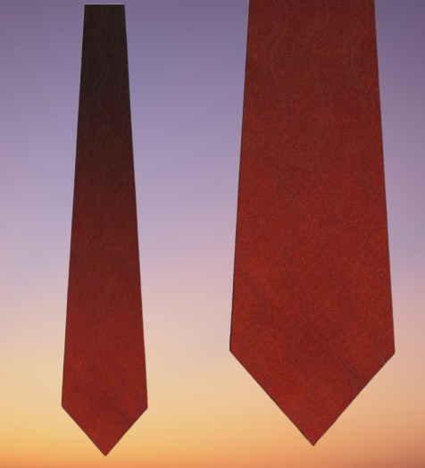 Brown To Red Wave Ombre Ties Neckties