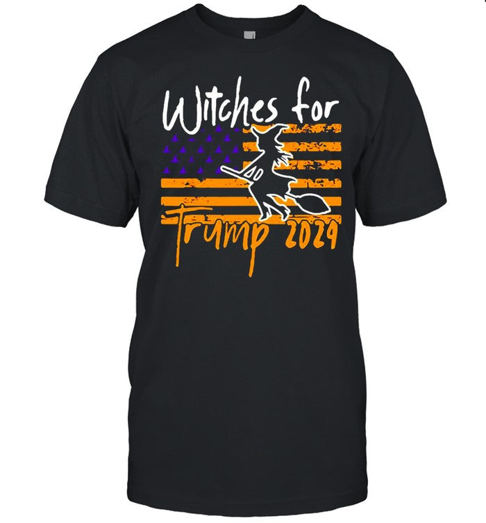 American Flag Witches For Trump 2024 Halloween T shirt