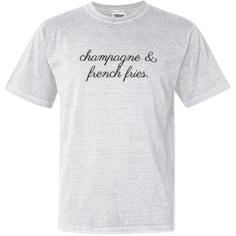 Champagne And French Fries Dyed Heavyweight T Shirt