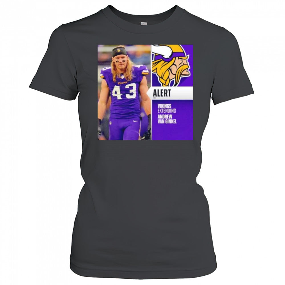 Andrew Van Ginkel alert Vikings extending Minnesota Vikings shirt