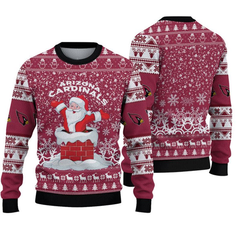 Arizona Cardinals Sweatshirt Christmas Funny Santa Claus Nfl Printed