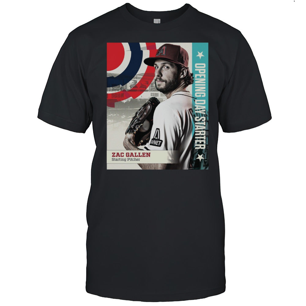 Arizona Diamondbacks Baseball Zac Gallen Starting Pitcher 2025 MLB Opening Day Starter Poster T shirt