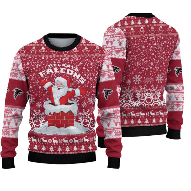 Atlanta Falcons Sweatshirt Christmas Funny Santa Claus Nfl Printed