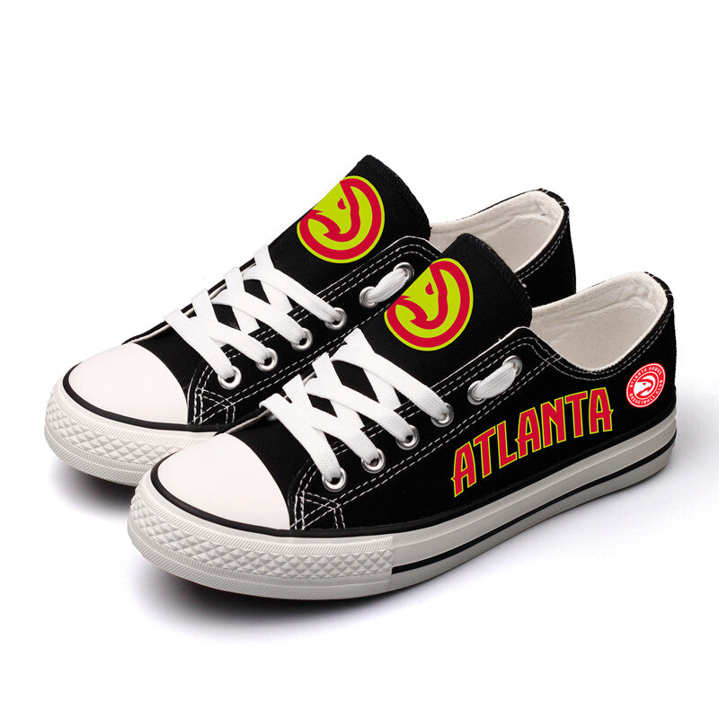 Atlanta Hawks Nba Low Top Canvas Shoes Sneakers T Dj01H