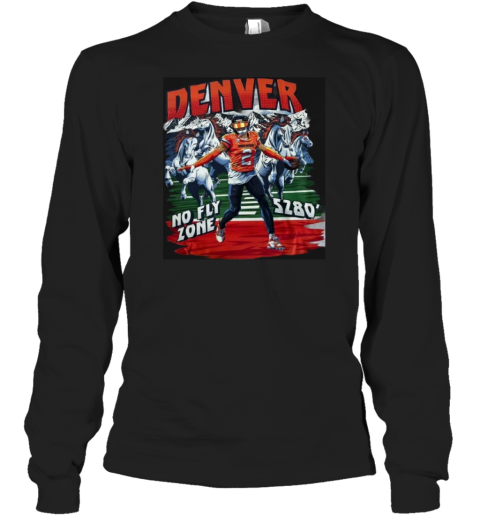 Denver Broncos No Fly Zone Sz80 Dark Horse Long Sleeve T Shirt