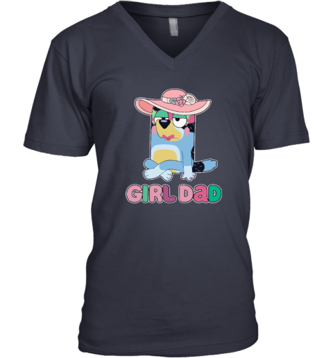 Bandit Girl Dad Shirt Bluey V Neck T Shirt