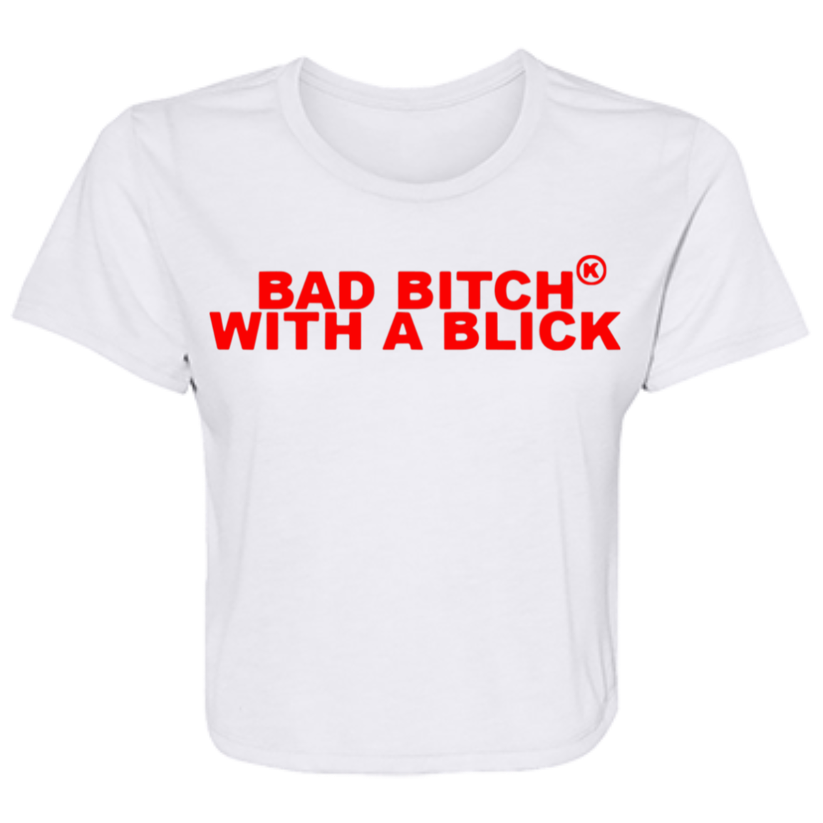 Bad Bitch With A Blick Crop Top Red