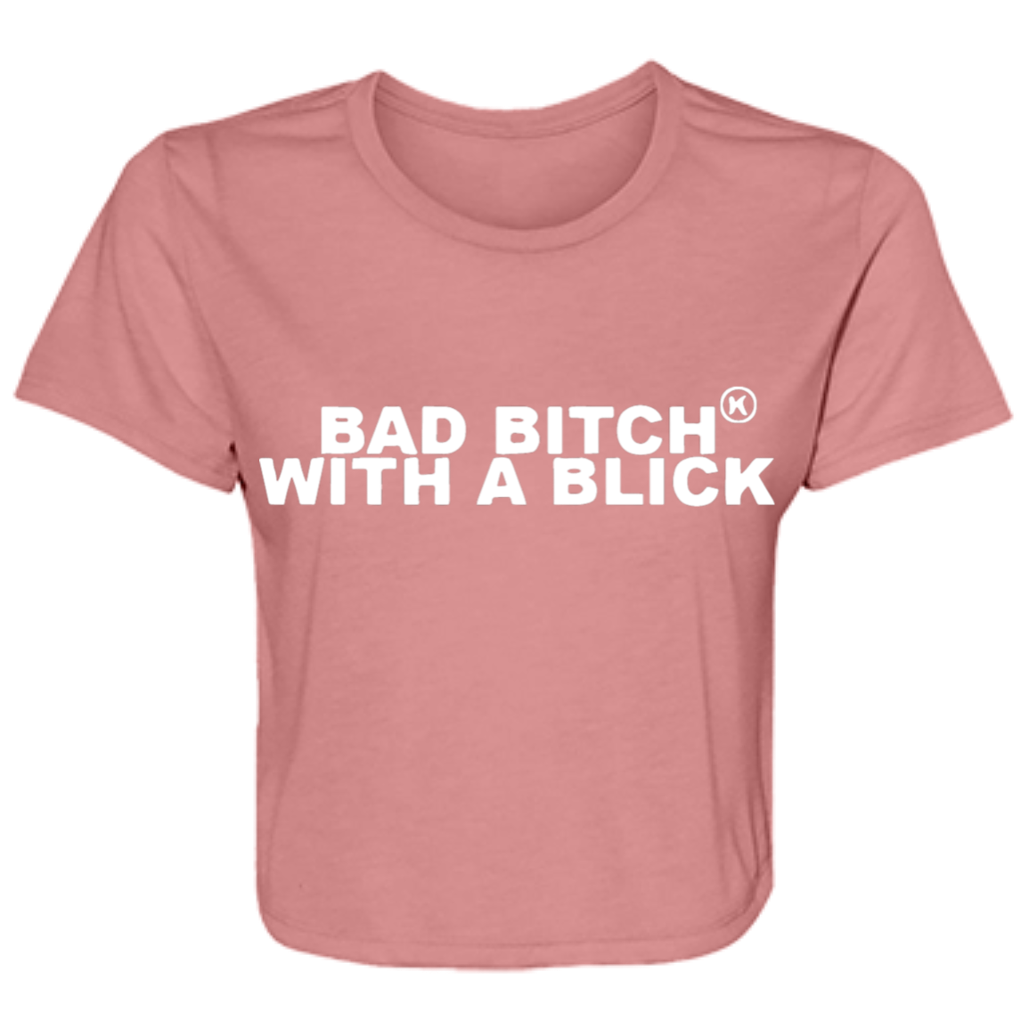 Bad Bitch With A Blick Crop Top White
