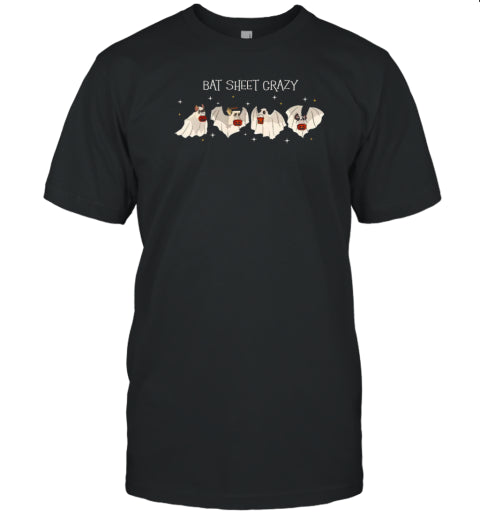 Bat Sheet Crazy Halloween Bat Halloween Funny T Shirt