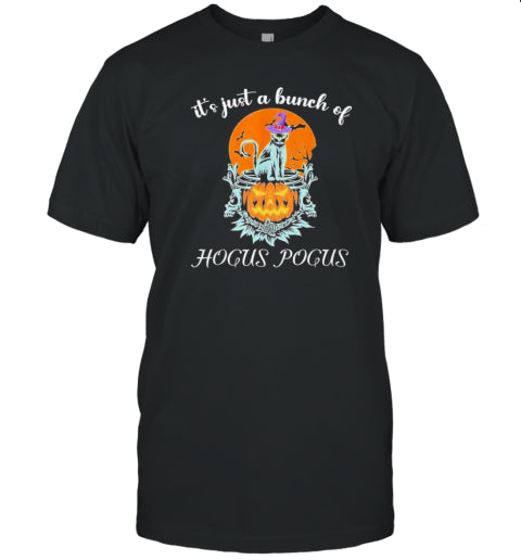 Black Cat Moon Halloween Costume Bunch Of Hocus Pocus T Shirt
