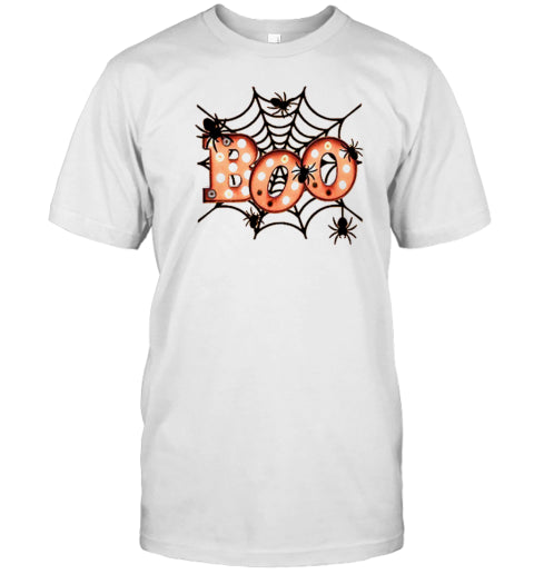 Boo Spider Web Halloween Teacher T Shirt