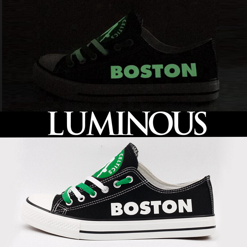 Boston Celtics Nba Luminous Low Top Canvas Shoes Sneakers T Dj32Hy