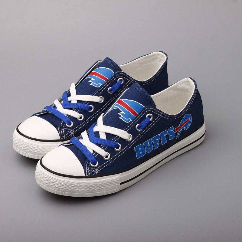 Buffalo Bills Nfl Fans Low Top Canvas Shoes Sneakers Blue T Dbs75L Personalized