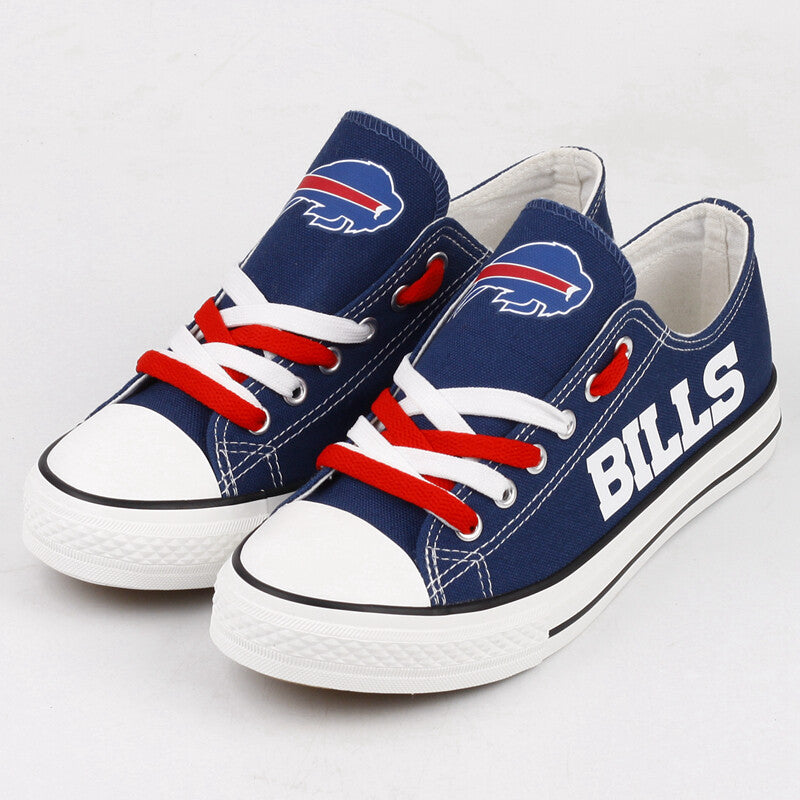 Buffalo Bills Nfl Fans Low Top Canvas Shoes Sneakers Blue T Dj126L Personalized