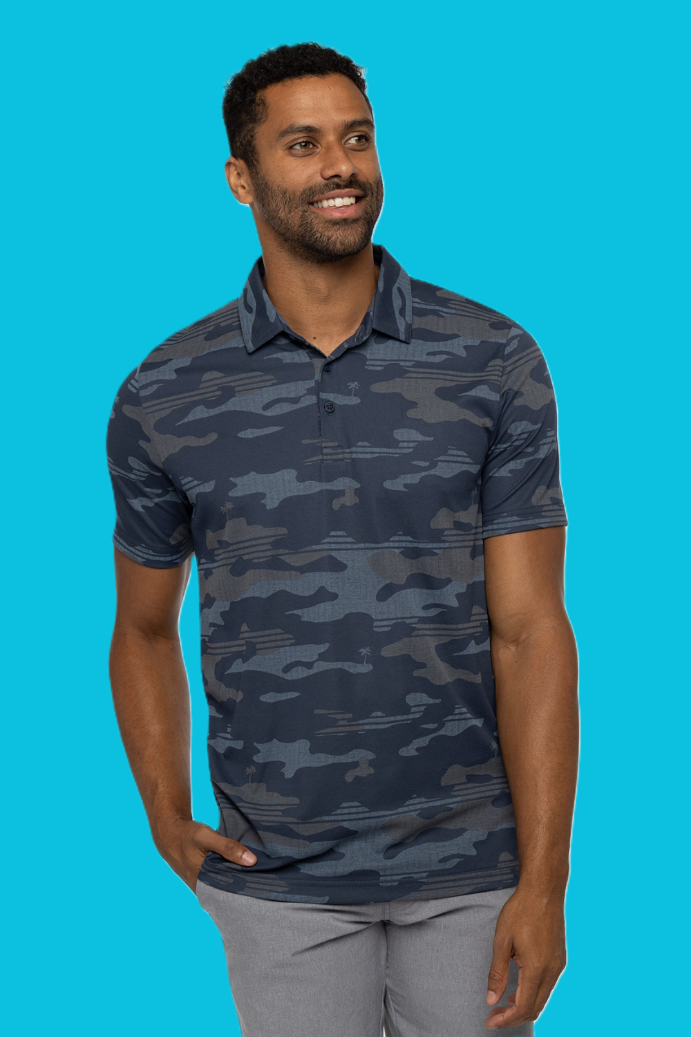 Camouflage Polo Shirt Men Gifts For Dad