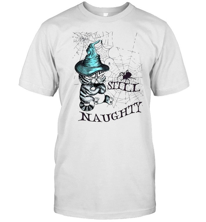 Cat Witch Still Naughty Halloween T shirt