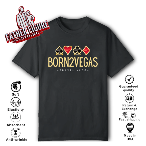Born2Vegas Las Vegas Vlog Logo T Shirt