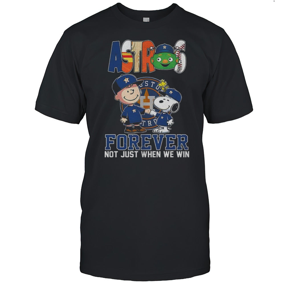 Charlie Brown And Snoopy Peanuts Houston Astros Forever Not Just When We Win Shirt