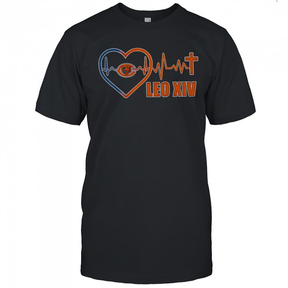 Chicago Bears Pope LEO XIV Heartbeat T Shirt