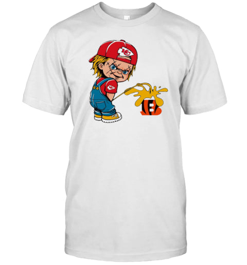 Chucky Kansas City Chiefs Piss On Cincinnati Bengals Halloween T Shirt
