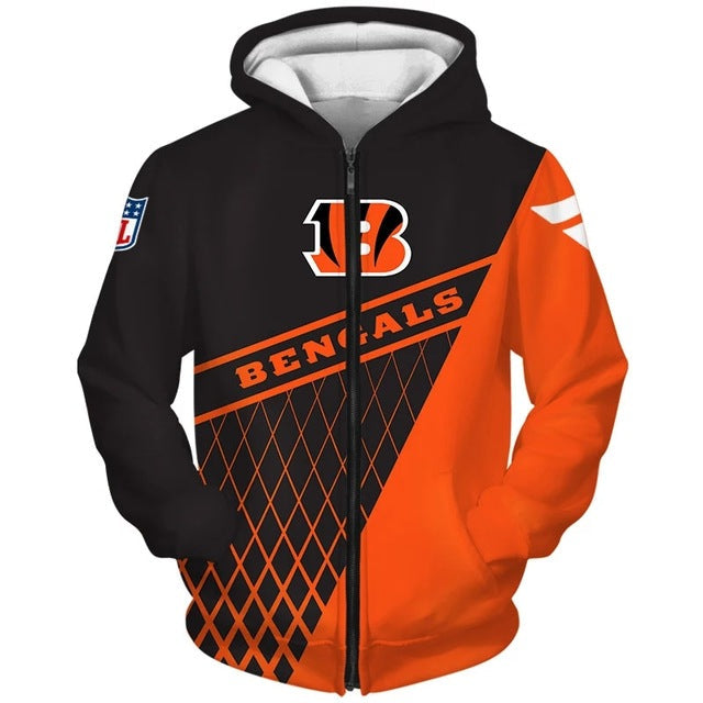 Cincinnati Bengals Mens Hoodies 3D Long Sleeve