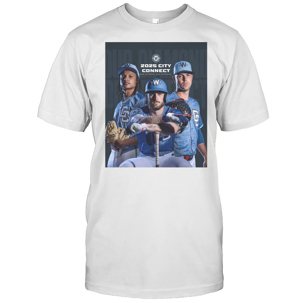 CJ Abrams Dylan Crews MacKenzie Gore Washington Nationals 2025 City Connect Our Diamond Our District Poster T shirt