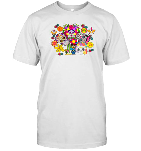 Colorful Skull Mexico Halloween Spanish Teacher T Shirt